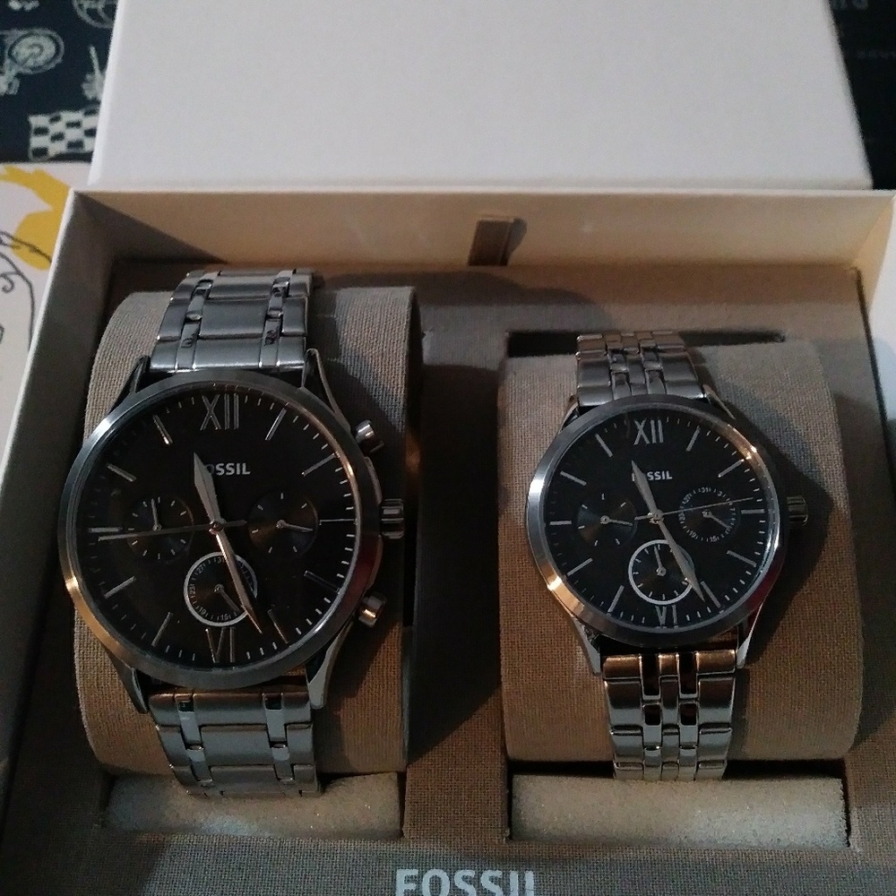 Fossil Couple Set Stainless steel his & her watch